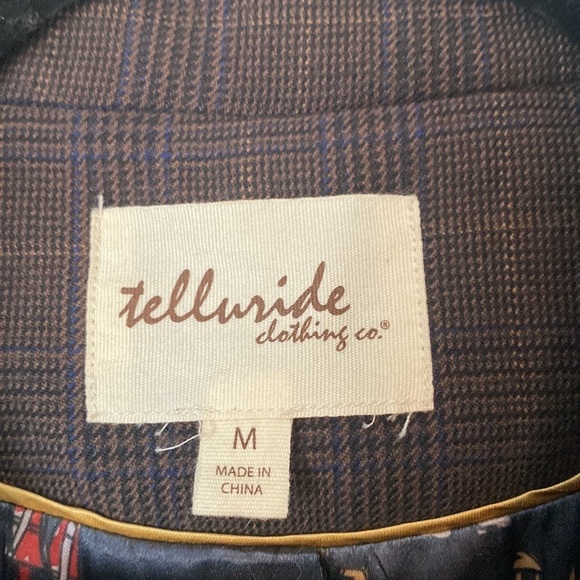 Telluride Clothing Co. Plaid Suit Jacket w/ Buckingham Palace lining Size M - Picture 2 of 6